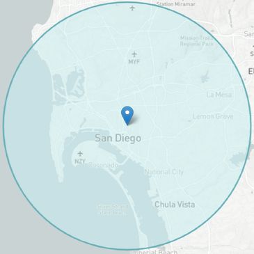 Delivery radius map